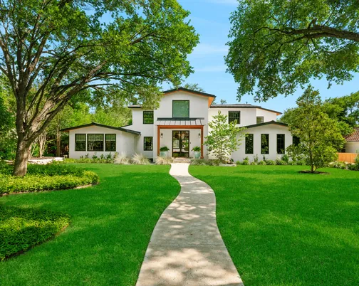 Mahncke Park - front exterior of a contemporary two-story home
